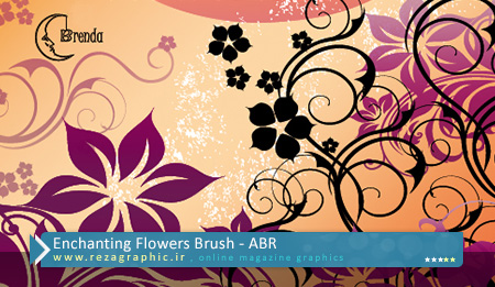 مجموعه براش گل دوست داشتنی برای فتوشاپ - Enchanting Flowers Brush | رضاگرافیک